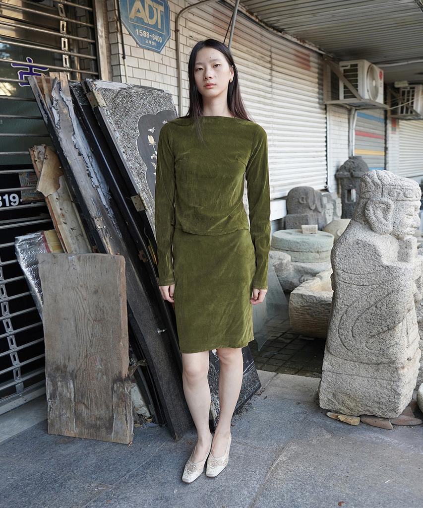Nuanu Camosa Skirt_Moss