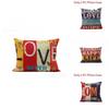 Premium Housse De Coussin Carr Coton Imprim Lettres Rtro Mlang For Timeless Elegance