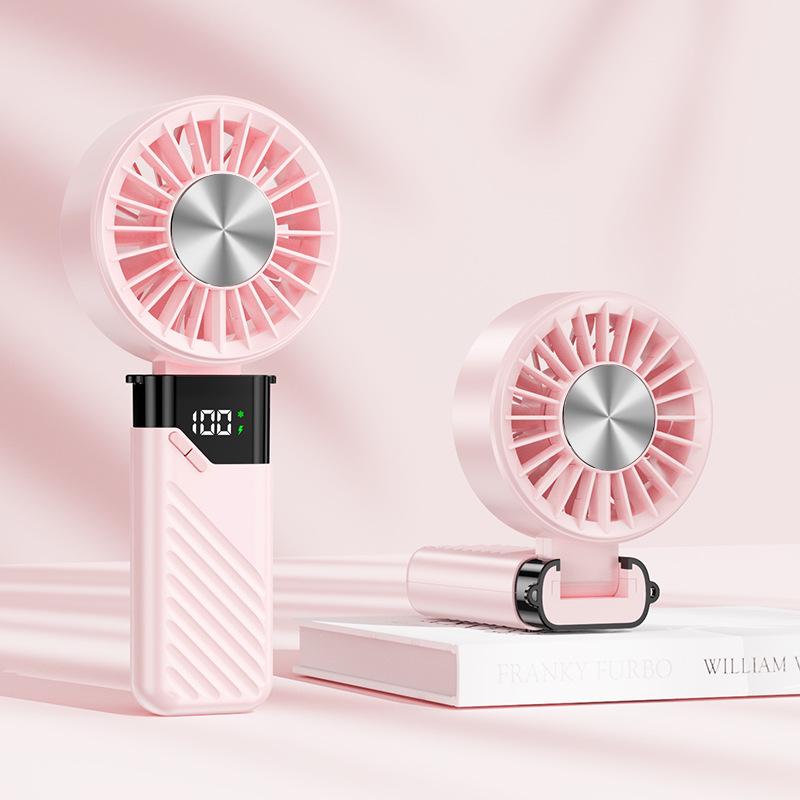 2026 Silent Mini Handheld Fan: 100-Speed Rechargeable with Cooling Ice Pack 60*59*160 mm