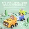 Plastic Pressing Animal Race Car Inertia Slider Toy For Kids Development And Play