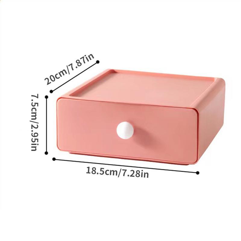 Single Desk Drawer Storage Box, Desktop Can Be Stacked Storage Box, Suitable For Desk, Stationery, Sundry, Storage Supplies