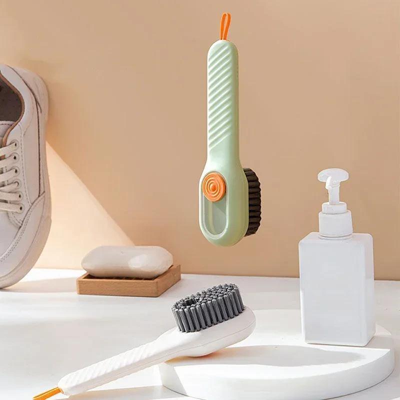 New Clean Brush Soft Bristled Liquid Shoe Brush Long Handle Brush Clothes Brushs Shoe Clothing Board Brushs Household Clean Tool