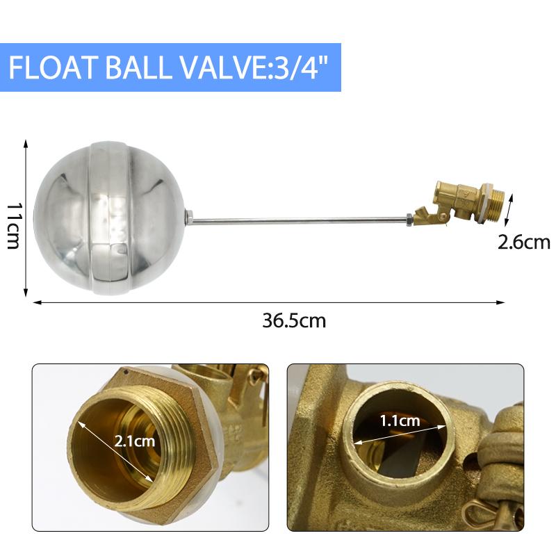 1/2" 3/4" 1" Brass Float Valve Cold and Hot Water Tank Floating Ball Valve Flow Control Cistern/Expansion Tanks