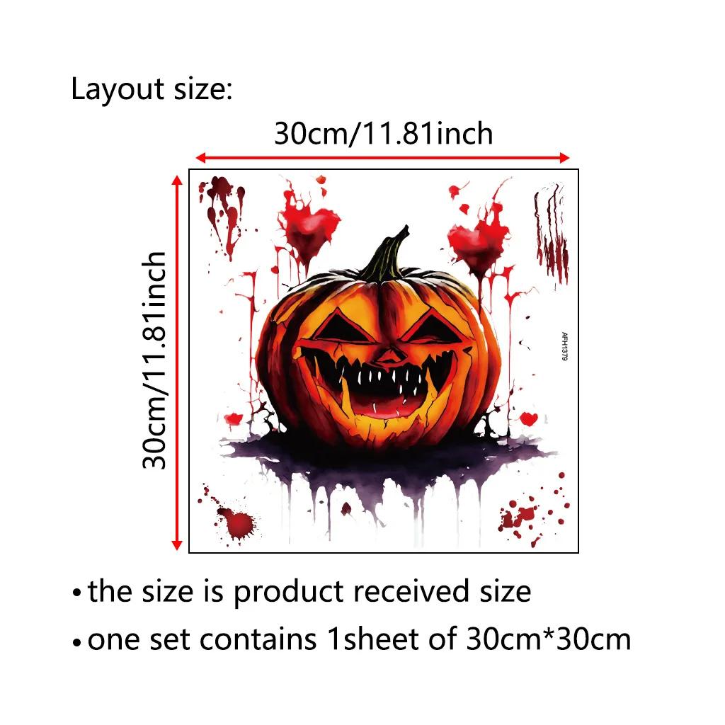 Halloween Blood Skull Funny Toilet Sticker Halloween Gift Self-adhesive Toilet Seat Decal Bathroom Fashion Waterproof Decoration