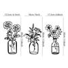 Flower Vase Wall Decorations Metal Flower Vase Sculpture HollowOut Wall Sign Sculpture Hangings Decorations for Bedroom