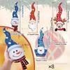 4pcs Christmas Garden Stake Set  Art Deco Style Santa Reindeer Yard Signs Durable Plastic Outdoor Holiday Decor for Lawn Display