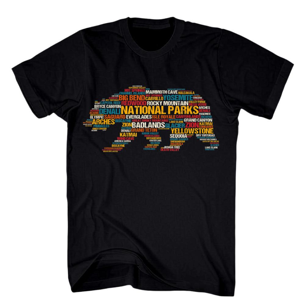 National Parks Word Art Graphic T-shirt