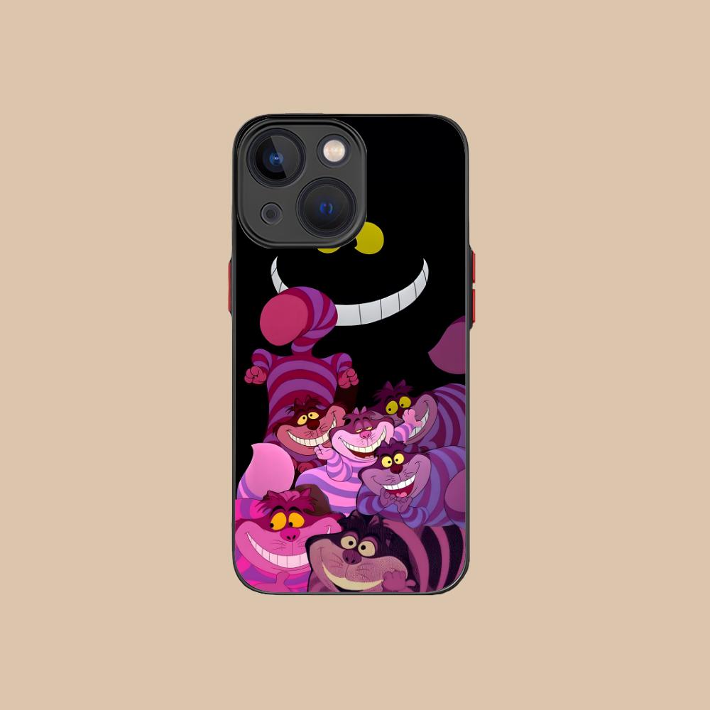 C-Cheshire Cats Phone Case for iPhone 16 15 14 13 12 11 X XR XS 8 7 Pro Max Plus Mini Colour Printing Silicone Cellphones Luxury