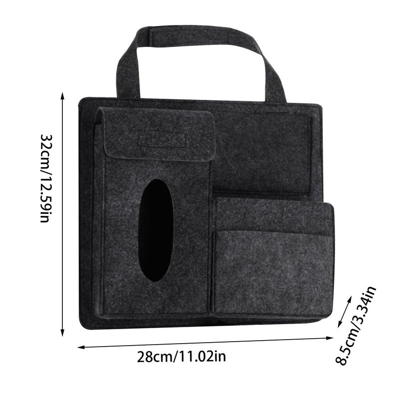 Car Seat Organizer Kids Tissue Holder Car Seat Organizer Felt Car Seat Bag Car Seat Storage Bag Multi-Pocket Car Storage