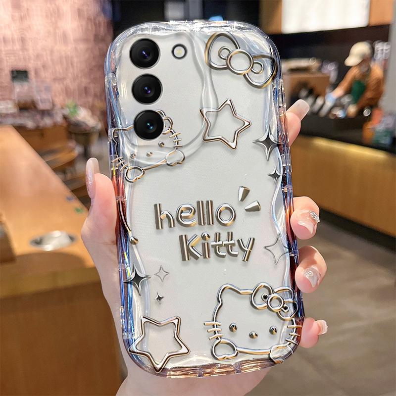 Hello Kitty Case for Samsung Galaxy S24 S23 S22 S21 Ultra Plus S20 FE A73 A72 A71 A55 A54 5G A53 A52 A51 4G A50S A50 Soft Cover