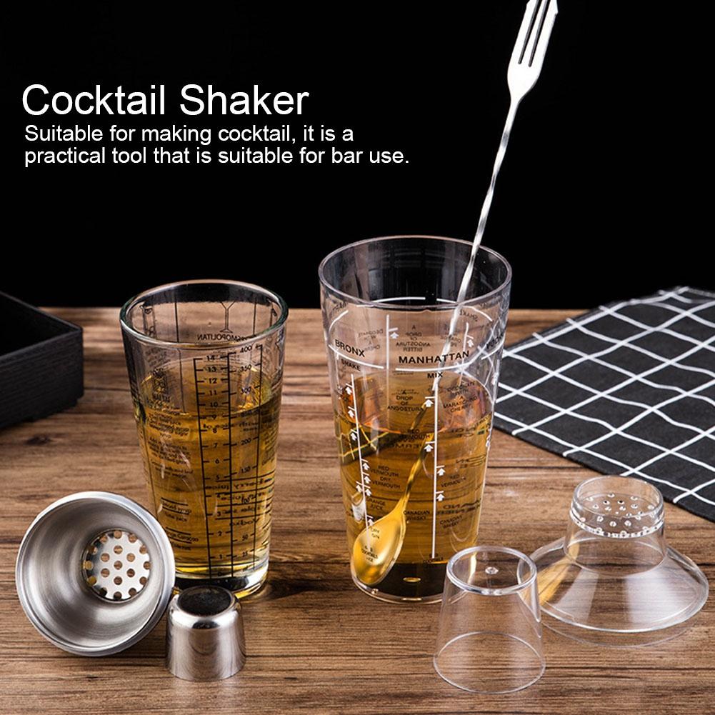 Cocktail Shaker Drink Mixer Mixing Shaking Tool Bartender Bar Accessories with Scale
