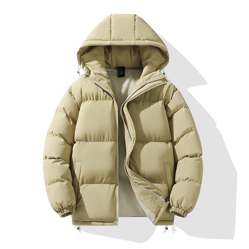 Winter new down cotton jacket men's loose casual hooded bread jacket thickened warm cotton coat men's jacket