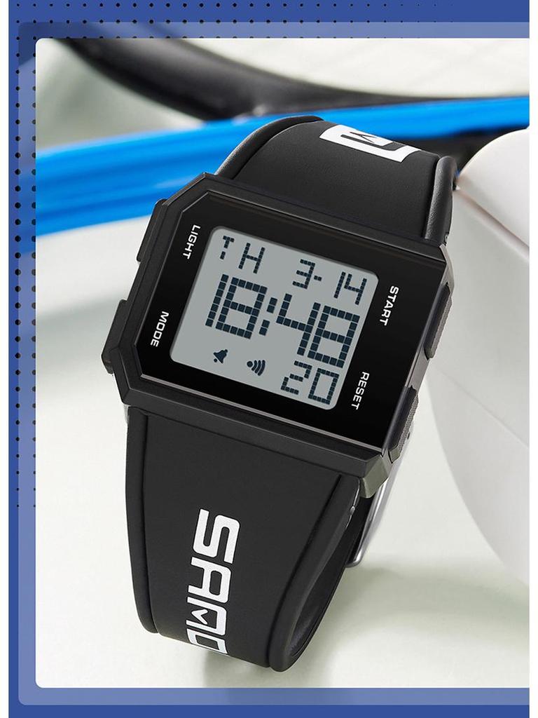 Sanda Sport Luminous Waterproof Casual Wristwatch for Students - Versatile Unisex Digital Timepiece