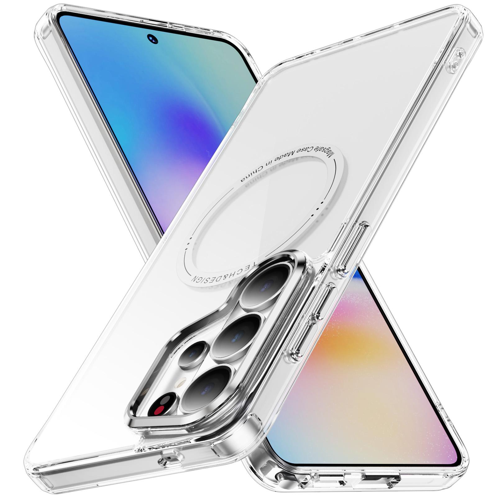 

For Magsafe Magnetic Wireless Charging Transparent Phone Case for Samsung Galaxy S26 S25 Ultra S26 Plus Clear Protective Cover Galaxy S25 Ultra
