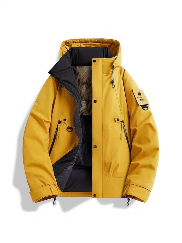 Unisex 2025 Winter Cotton Jacket - Warm, Casual, Waterproof, Loose Fit with Zipper