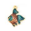 5PCs Ocean Jewelry Charms Fish Animal Enamel Pendants for DIY Necklace Bracelet Jewelry Making 23mm X18mm
