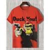 Summer Men's Fun Frog Art 3D Print T-Shirt Men's & Women's Short-Sleeve Crew Neck T-Shirt Relaxed Fit Casual Cartoon Top