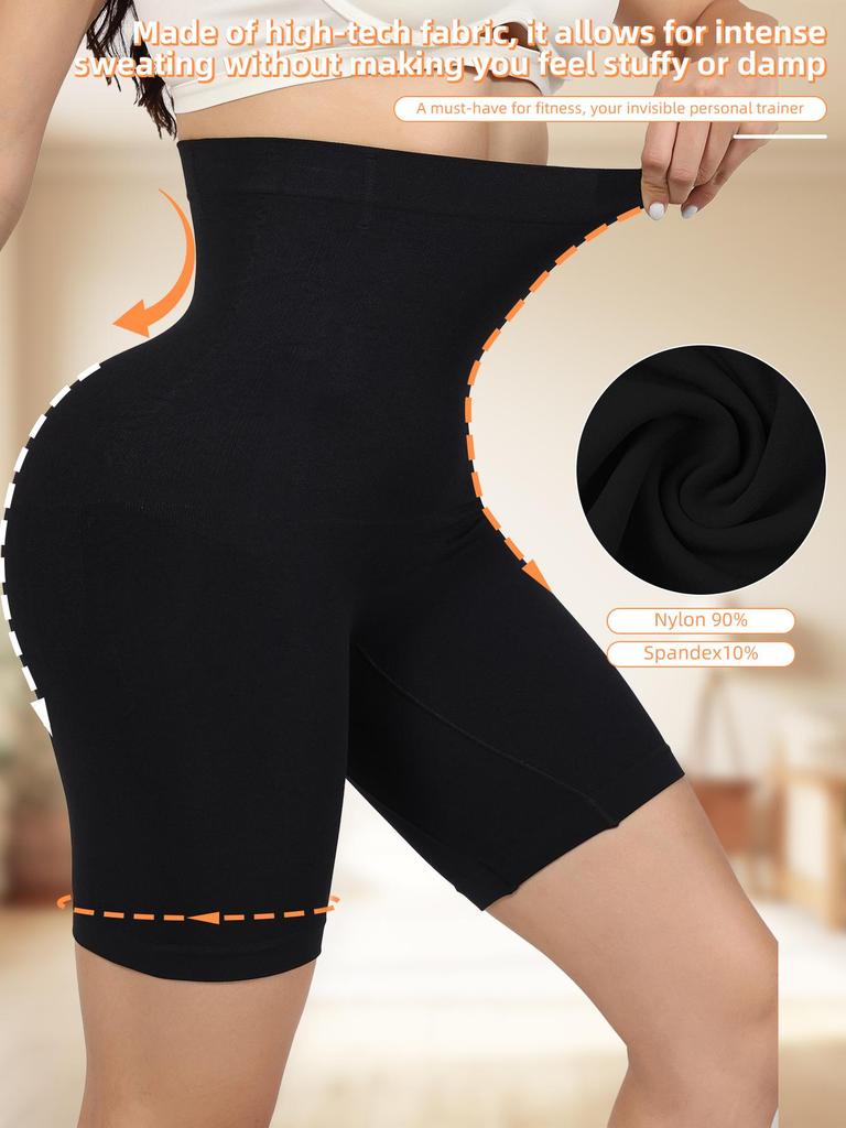 1pcs Plus-size women's leggings with seamless comfort and shaping features to slim the legs and lift the butt.