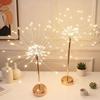 LED Copper Wire Lights 80 LED Christmas Fairy Tree Light Battery/USB Powered Table Starburst Light for Desk Centerpiece