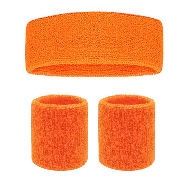 Exercise and fitness cycling basketball badminton breathable and sweat-absorbent headband hand protection wrist protection headband set