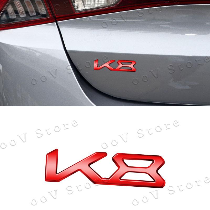 3D Metal K3 K5 K8 Logo Car Fender Side Rear Tail Trunk Emblem Sticker For KIA Sportage K9 Forte Ceed Sorento Cerato Rio Soul  FZ3