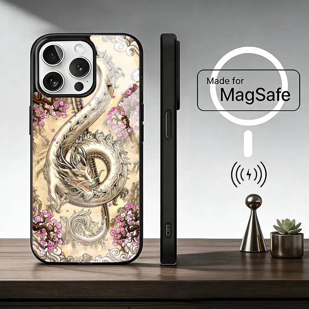 colorful dragon Phone Case For iPhone17,16,15,14,13,12,11 Plus,Pro Magnetic with Magsafe Wireless Charging