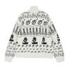 JNBY 2025 Autumn High-Neck Abstract Knit Cardigan
