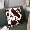Cow Pattern Plush Lumbar Pillow for Sofa, Bed, Office, or Car