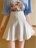 Chic High-Waisted A-Line Midi Skirt: Versatile, Slimming, and Trendy Japanese-Style Women's Fashion for Petite Figures.