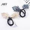 Safe Hairpin for Active Use Hair Bun Pin, Blue Feather Decor Maker Hairpin, Metal Fitness Accessories Construction Accessory Work Gym Dance