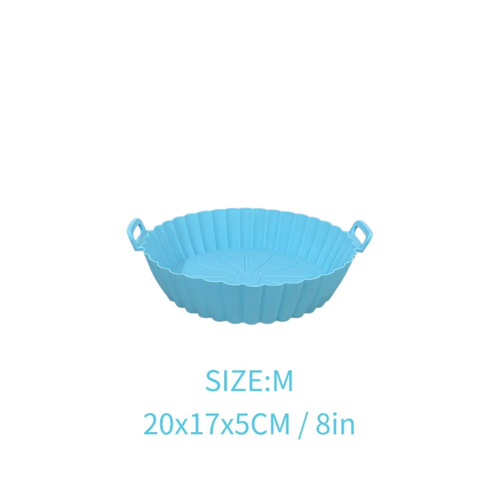 Airfryer Silicone Basket Reusable Baking Tray Silicone Mold for AirFryer Pizza Fried Chicken Basket Air Fryer Liners Accessories