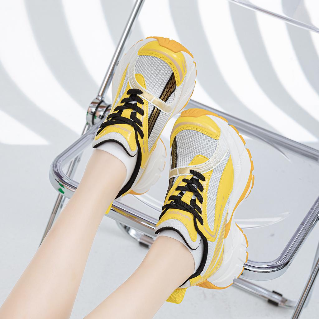 Personalisierte Paris Paar 11XL Plattform Dad Schuhe Damen Höhenzunahme vielseitige Mesh Sneaker Retro Fried Street Freizeitschuhe