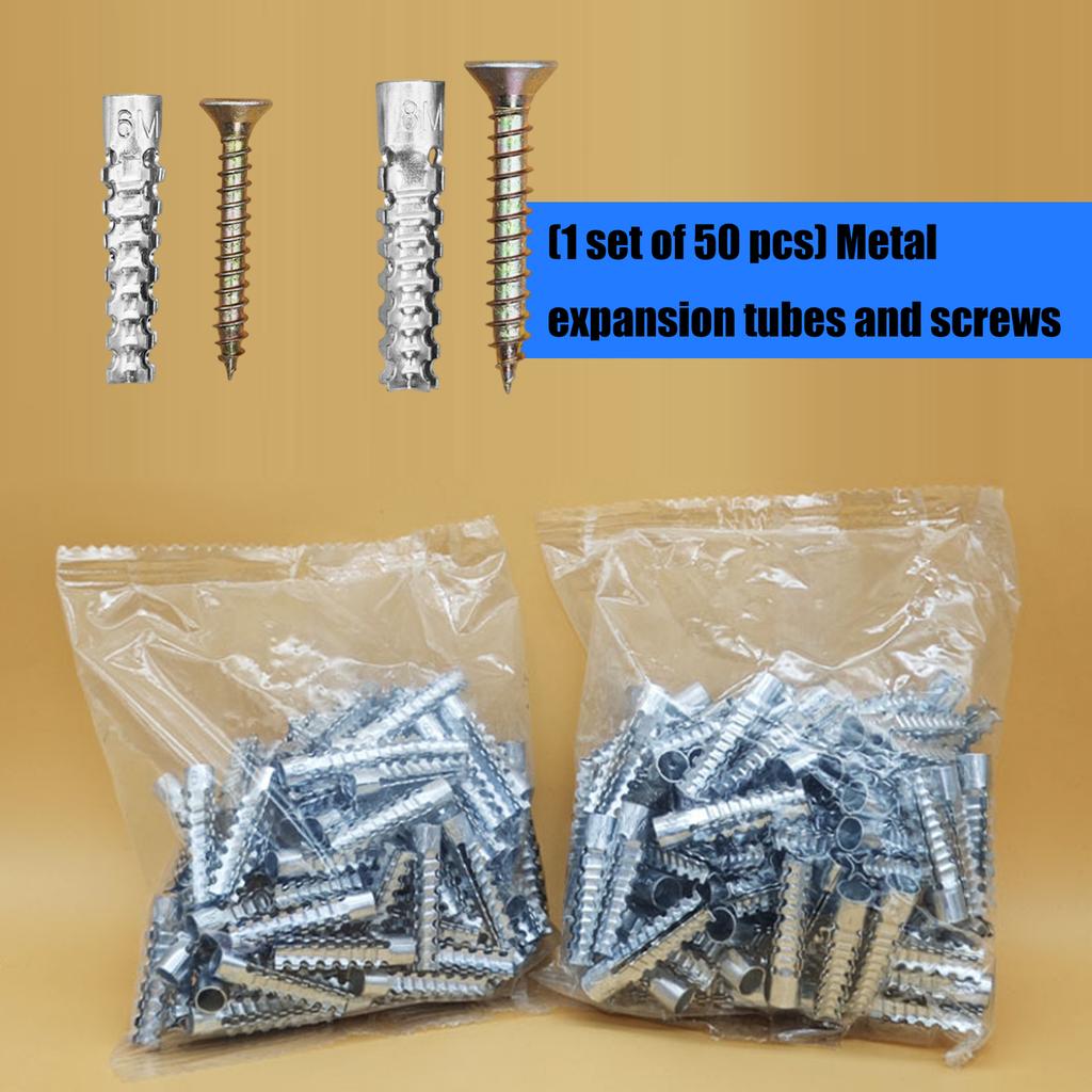 50Pcs Carbon Steel Expansion Screws Concrete Wall Anchors Expansion Bolt Fastener Pipe Drilling Plug Easy To Use