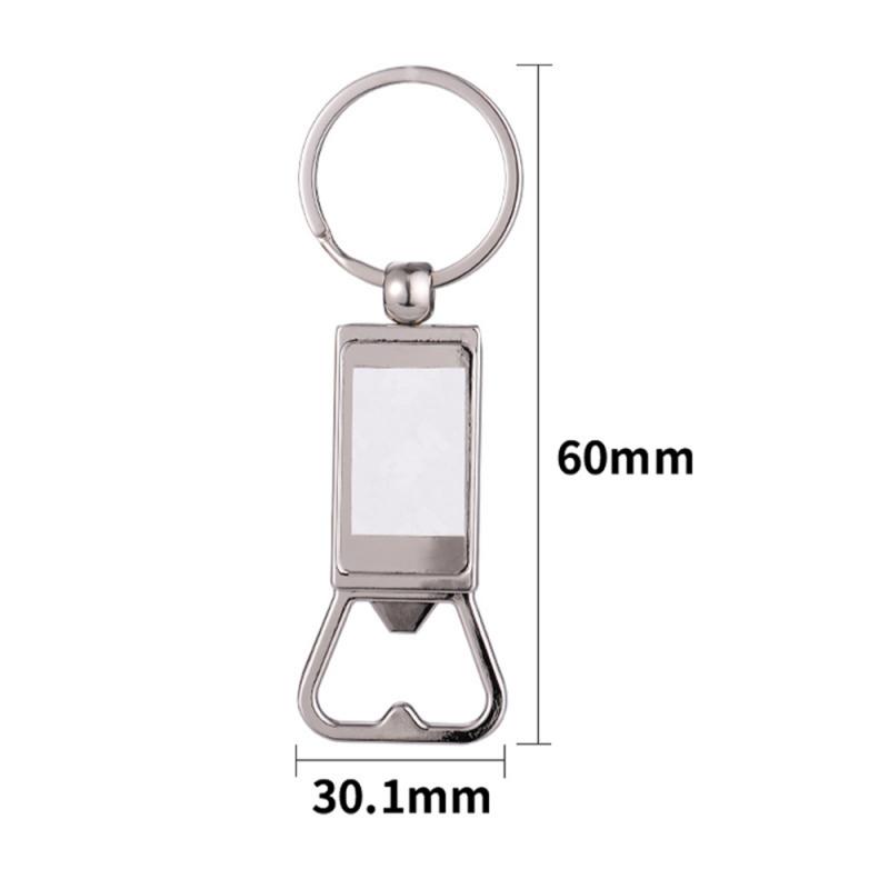 Ublimation Metal Blank Keychains Bottle Opener Key Ring Heat Transfer Sublimation Key Rings Customized Photo