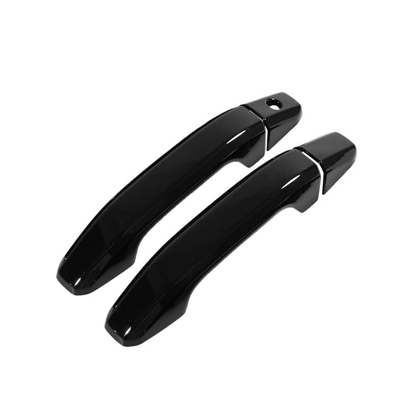 1 Set Door Handle Cover Trim Fit for GMC Sierra 1500 2500 3500 HD 2014 2015 2016 2017 2018 Glossy Black ABS