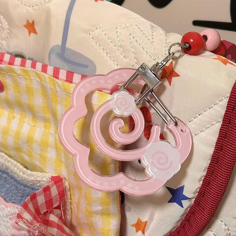 Cartoon Cute Musical Notes Carabiner Acrylic Keychain Pendant Creative Backpack Hanging Decoration Accessories Holiday Gifts