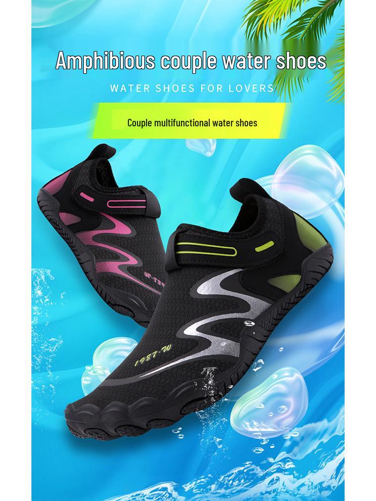 New Lightweight Five-Finger Water Shoes for Couples - Outdoor Summer Diving, Snorkeling, and Beach Swim Footwear