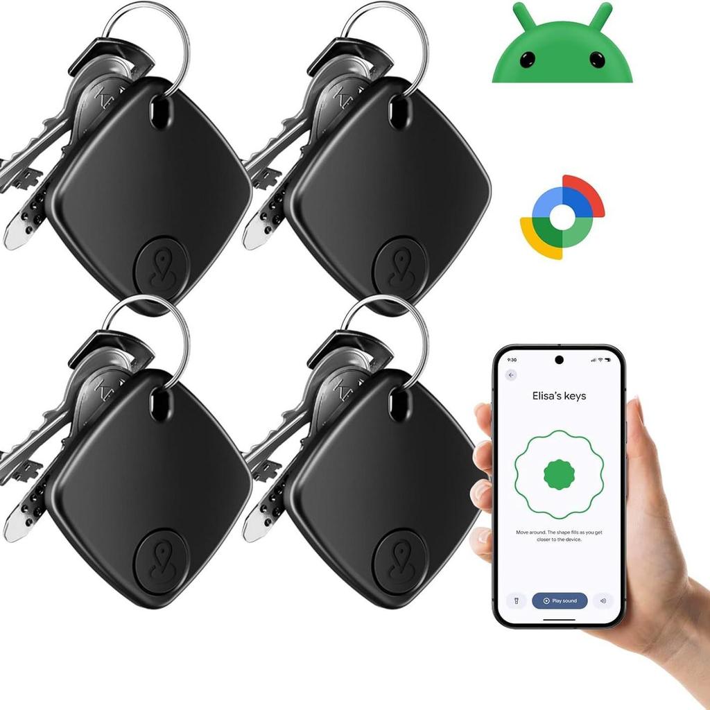 Google Find Hub Anti-Lost Tracker - Global Positioning (4-Pack) for Android