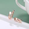 New Square  Rose Gold Color Earrings For Women Simple Geometry Natural Zircon Drop Earrings Vintag Wedding Jewelry