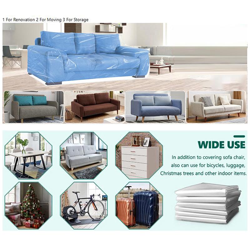 Couch Cover Pet Plastic Cover Transparent Cat Scratch Protector Waterproof Sofa Cover For Protection Against Cat Dog Clawing