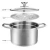 Kambach Stal Nierdzewna 304 Garnek do Zupy z Widoczną Pokrywką