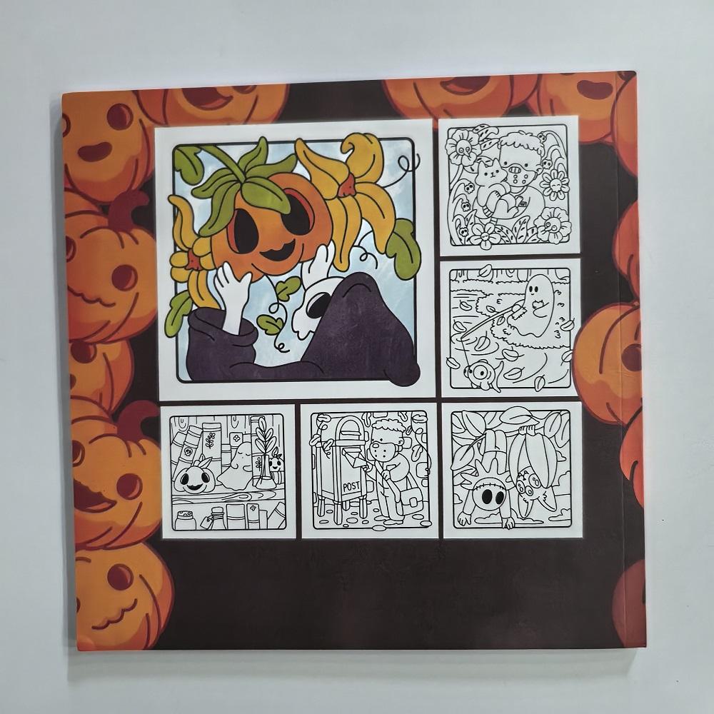 Halloween Adult Coloring Book - Spooky Times Stress Relief Drawing Book with Cute Designs, Perfect Gift for Birthday