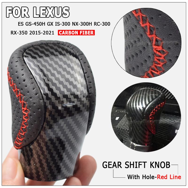 New High Quality Leather Auto Gear Shift Knob For Lexus ES GS-450H GX IS-300 NX-300H RC-300 RX-350 2015-