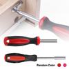 Red Magnetic Bit Holder Screwdriver with Non Slip Handle and 1/4 Hex Drive