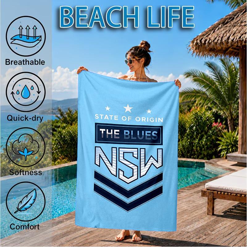 Nk Osijek Crest Design Beach Towel, Quick-drying, Easy to Care for, Suitable for Both Fitness and Beach Vacations,Sports Essential