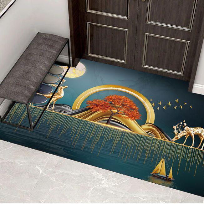 Entrance Mat Floor Mats Non-Slip Back Rubber Welcome Doormat Bathroom Kitchen Mat