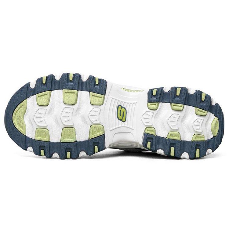Skechers D'Lites 1.0 Casual Shoes Women's White Blue Green 13167-WNVL