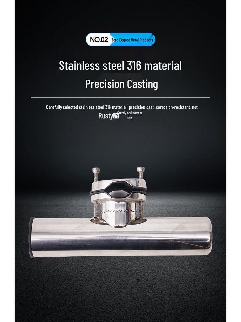 Stainless Steel Fishing Rod Holder for Boats - Professional Yacht & Speedboat Tackle Tool.