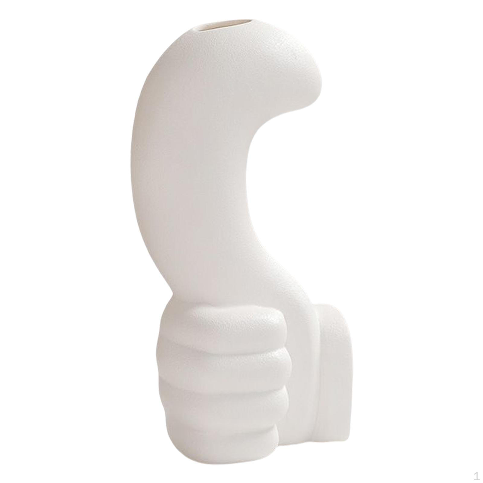 

Elegant Desk Flower Pot Home Ornaments Body Shaped Decoration Pho Props Flowerpot Planter Ceramic Ve 9.8cmx21.5cm White