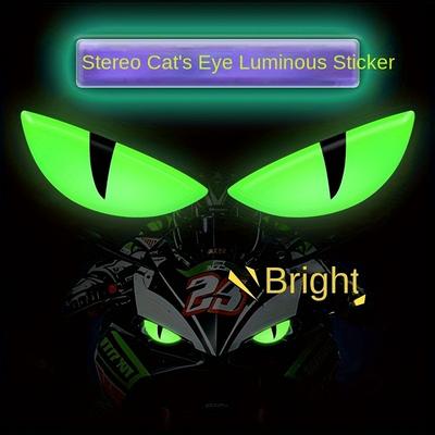 Leuchtende 3D Motorrad Teufelsauge Aufkleber Katzenauge Aufkleber Motorrad Auto Dekoration Aufkleber